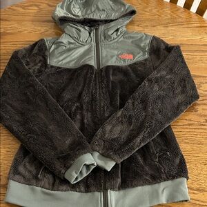 The North Face Olive Hooded Fleece Jacket